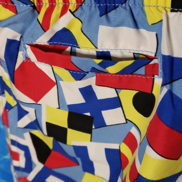 Charleston Threads Nautical Flags Swim Trunks XXL - Picture 3 of 7